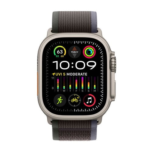 Apple Watch Ultra 2, Titanium, 49mm, M/L Blue/Black Band, 64GB, Wi