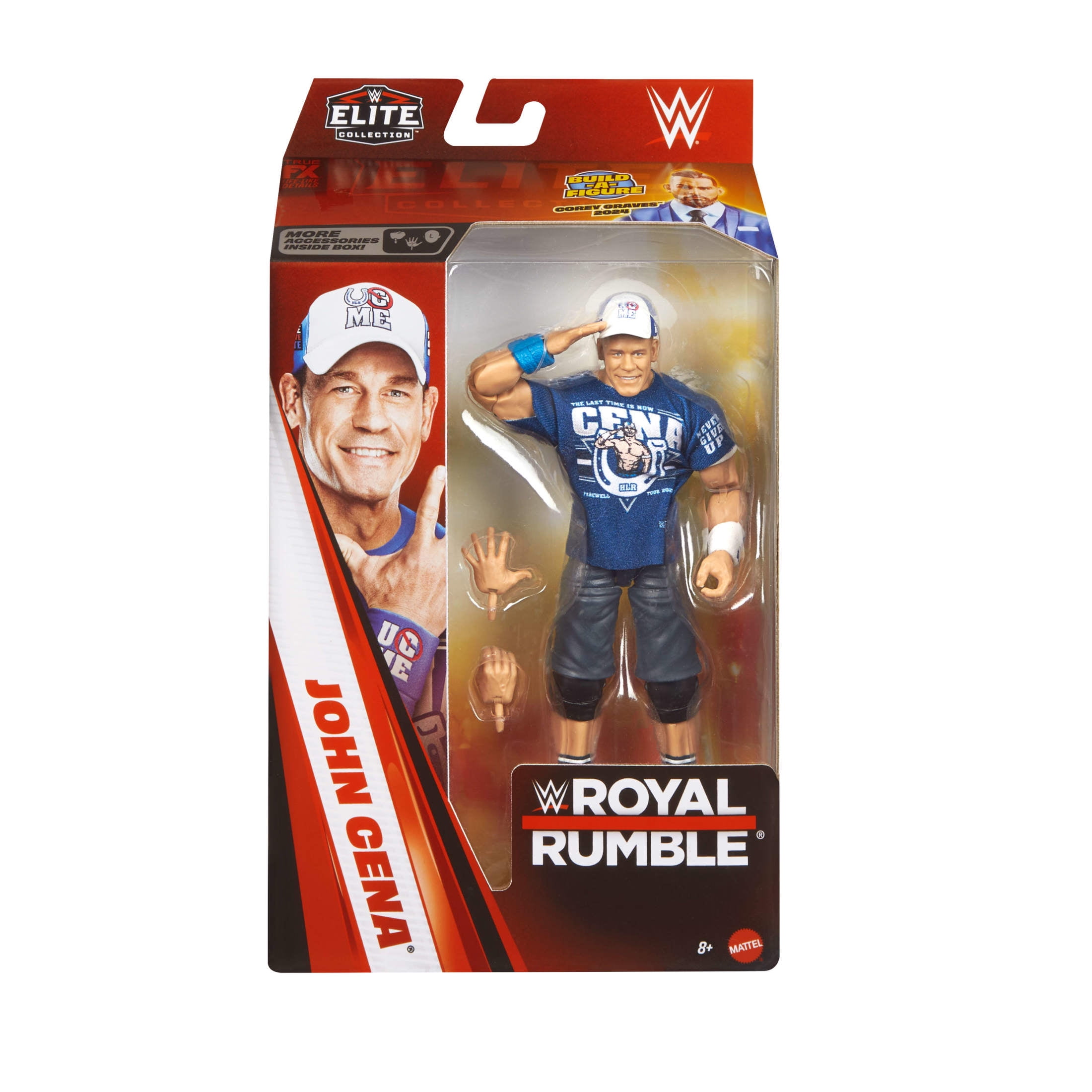 WWE Elite Collection Premium Live Event John Cena Action Figure Set, Royal Rumble Collectible