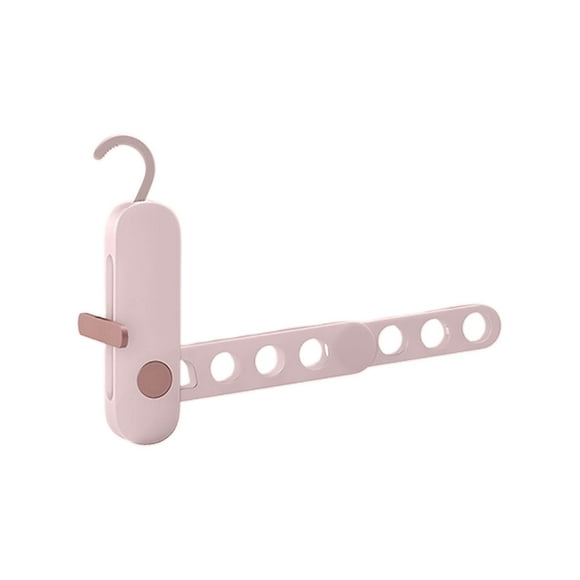 Portable Travel Clothes Hanger HIPS Foldable Drying Rack with 7 Hooks Compact Lightweight Durable Space-Saving for Outdoor Camping Laundry Organizer Hotel Home Indoor Outdoor