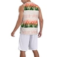 thumbnail image 5 of Easygdp Hello Spring Men's Mesh Basketball Jersey Quick Drying Sleeveless Shirts Fitted Muscle Tank Tops Sport Round Neck T-Shirt - Medium, 5 of 9