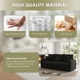 thumbnail image 5 of AISWORD Modern Sofa Couch, Comfy Deep Seat Teddy Cloud Sofa, Upholstered 3-Seater Boucle Couch with Pillows, Black, 5 of 8