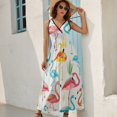 thumbnail image 2 of Flamingo Pattern Pattern Design Sleeveless Dress Summer Clothes for Women Women's Clothing 2025, 2 of 6