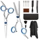 thumbnail image 1 of Juego de tijeras profesionales para cortar el cabello con tijeras de entresacar y kit de peluquería para barbería de 15 piezas., 1 of 5