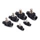 thumbnail image 2 of 1 pieza negra DSA 4 6 8 10 12MM OD Conectores neumáticos de la válvula del acelerador de la válvula de flujo del tubo Conector de control de velocidad de tipo neumático, 2 of 4