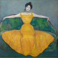 thumbnail image 3 of Max Kurzweil 20x20 Black Modern Framed Museum Art Print Titled - Lady in Gelb (1899), 3 of 5