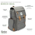 thumbnail image 6 of Parker Baby Diaper Backpack - Large Diaper Bag with Insulated Pockets, Stroller Straps and Changing Pad -"Birch Bag" - Gray, 6 of 8
