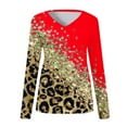 thumbnail image 5 of Pompotops Blouse Décontractée à Col en V Imprimé Floral Manches Longues T-Shirts Tuniques en Solde, 5 of 5