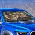 thumbnail image 2 of Binienty Funny Owl Foldable Sun Shade For Car Windshield SUV Truck Windshield Sun Shade UV-Blocking Heatshield Auto Interior Heat Protection Universal Vehicle Accessories, 2 of 8