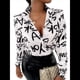 thumbnail image 2 of Blusas para Mujer, con Botones, Estilo Informal, de Negocios, de Larga, Elegantes y Sexys. Letra XL, 2 of 10