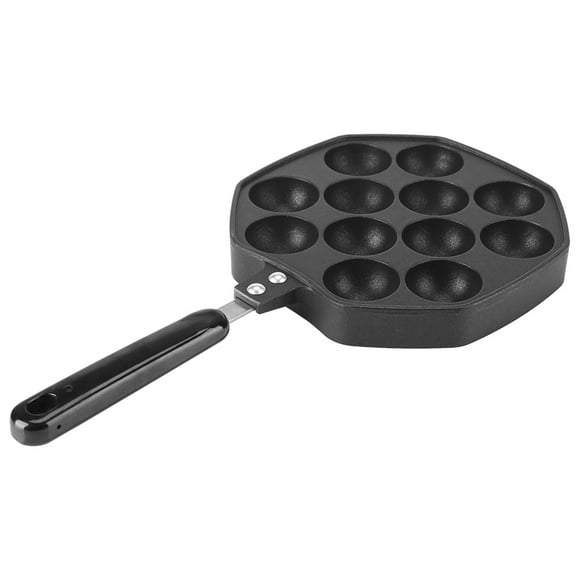 Aebleskiver Pan, Black Pancake Pan Aluminium Revêtement antiadhésif Ebelskiver Pan Pancake Maker Moule de cuisson