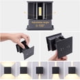thumbnail image 4 of Luces LED cúbicas hacia arriba y hacia abajo, luces de pared para exteriores, cuerpo de aluminio, lámparas de pared para exteriores impermeables, luminaria para exteriores, 4 of 4