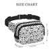 thumbnail image 4 of Balery Black Footprints Mochila Cinturón para Mujeres y Hombres, Bolsa de Cintura Impermeable de Doble Capa con Correa, 4 of 9