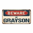 thumbnail image 2 of SignMission A-LP-04-605 Aluminum License Plate - Beware of Grayson, 2 of 4
