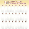 thumbnail image 2 of ArtCreativity Plastic Sand Art Bottles with Corks, Pack of 24, Clear for Crafts, Bulk Containers, Invitations, Party, 2 of 5