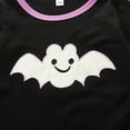 thumbnail image 5 of Mercatoo Toddler Baby Girl Halloween Outfits bat Long Sleeve Sweatshirt Tops Flared Pants 2Pcs Halloween Clothes Set, 5 of 9