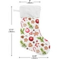 thumbnail image 2 of Coolnut Christmas Stockings Christmas Baubles Gingerbread 2Pack 17" Xmas Fireplace Santa Socks Christmas Tree Hanging Stocking Socks for Christmas Holiday Gift Decor, 2 of 7