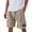 Beige, variant on Mens Linen Shorts Breathable Summer Casual Pants Loose Fit Vacation Going Out Short Navy L