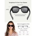 thumbnail image 5 of TINHAO Oversized Square Fit Over Glasses Sunglasses for Women with Hard Case, Trendy Polarized UV400 Wear Over Prescription Glasses Stylish Fashion Ladies, 5 of 8