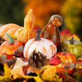 thumbnail image 1 of Stacking Pumpkins for DIY Creations, Easy Maintenance Assorted Artificial Pumpkin Set with Silk Cloth Leaves, Realistic Appearance High-grade Foam, 1 of 5