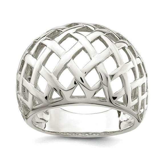 925 Sterling Silver Polished Ring Size 6 Ring for Women - 7.1 Grams