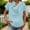 A1_Light Blue, variant on Mock Neck Half Button Shirt High Collar Shirts for Women Button Up Collared Short Sleeve Plus Size Tops Loose Summer Tunic Blouses Casual Cap Sleeveless Work Blouse Blackish Green 3Xl