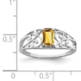 thumbnail image 2 of Primal Silver Sterling Silver Rhodium Citrine Ring, 2 of 4