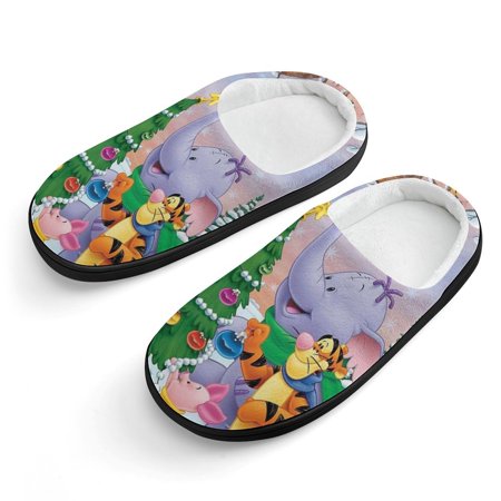 

Winnie The Pooh Slippers for Kids Cute Soft Plush Anti-slip Fluffy Fuzzy House Slippers Warm Soft Plush Non-Slip Indoor Outdoor Slip-on Shoes for Boys Girls