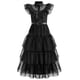 thumbnail image 5 of NWZSM-Vestidos de Carnaval Addams para niña, traje de Cosplay para niño adolescente, Vestidos de noche de fiesta de malla, 5, 10 y 14 años, novedad de 2023, 5 of 5