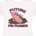thumbnail image 4 of Inktastic Future Pig Farmer with Cute Pig Family Boys or Girls Long Sleeve Baby Bodysuit, 4 of 5