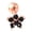 black rose gold, variant on Titanium Steel Tragus Bar Helix Upper Ear Crystal Flower 1PC Cartilage Gem -white rose gold