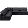 thumbnail image 3 of Meridian Furniture Indulge 105" Black Vegan Leather L-Shaped Modular Sectional, 3 of 9