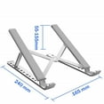 thumbnail image 5 of Portable Adjustable Folding Laptop Stand Aluminum Alloy Laptop Desk Computer Table Stand Silver, 5 of 5