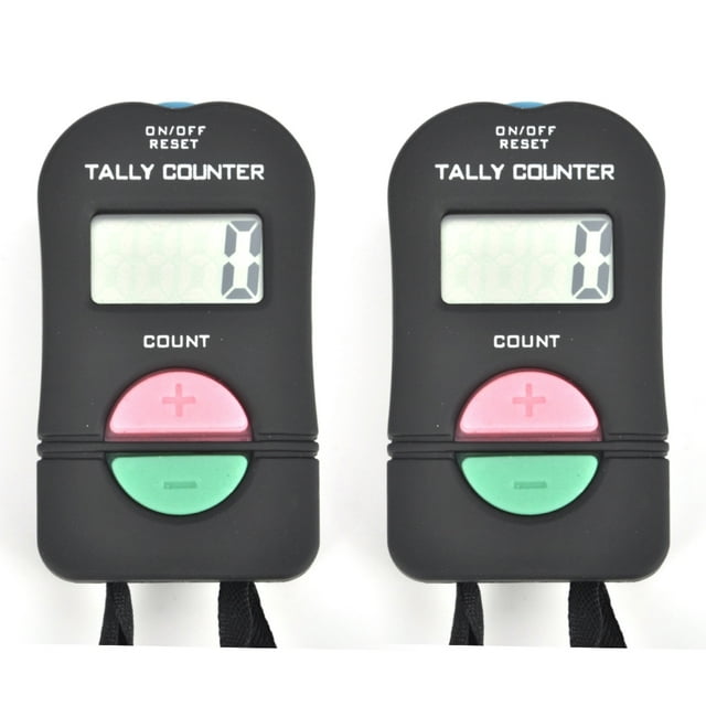 GOGO 2 PCS Digital Tally Counter Electronic Hand Held Clicker Sports Counter Add/ Subtract Manual Clicker