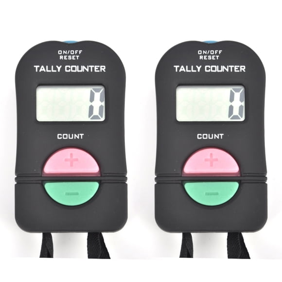 GOGO 2 PCS Digital Tally Counter Electronic Hand Held Clicker Sports Counter Add/ Subtract Manual Clicker