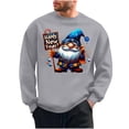 thumbnail image 2 of QUNYINEY Crew Neck Men Sweatshirts Gray Long Sleeve Happy New Year Casual Tops Pullover Drop Shoulder Loose Sweatshirts, 2 of 6
