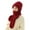 Red, variant on biudgviw Hood Hat Scarf 2 in 1 Winter Warm Fleece Lined No Brim Beanie Hat Slouchy Knitted Hat Scarf Set for Cold Weather
