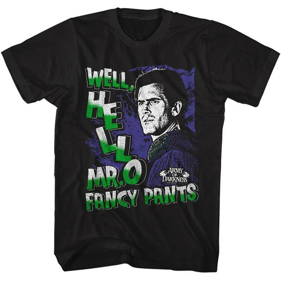 Army of Darkness Mr. Fancy Pants Black Adult T-Shirt