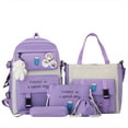 thumbnail image 5 of 5-Piece Preppy School Bag Set - Kawaii Backpack, Tote Bag, Crossbody Bag, Pencil Case & Drawstring Purse, 5 of 5