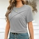thumbnail image 5 of mfyjkho Tops Para Salir Para Mujer, Camiseta Informal De Manga Corta Con Cuello Redondo Y Color Liso Para Mujer, De Primavera Tops Para Salir Para Mujer Xxl, 5 of 8