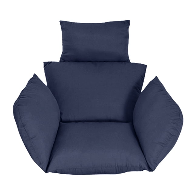 Chaise Oeuf ing, Chaise Hamac avec Coussin d'Assise Doux, Multifonctionnelle Bleu Foncé
