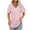 Pink, variant on Puntoco Short Tops Blouses for women Women's Casual Short Sleeve Solid Ladies Round Neck Top Blouse Navy M(M)