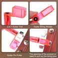 thumbnail image 3 of 1 Pcs Red Plastic Guitar String Winder Speed Peg Puller Bridge Guitar Strings Tuners Translucent Guitar Accessories, 3 of 6