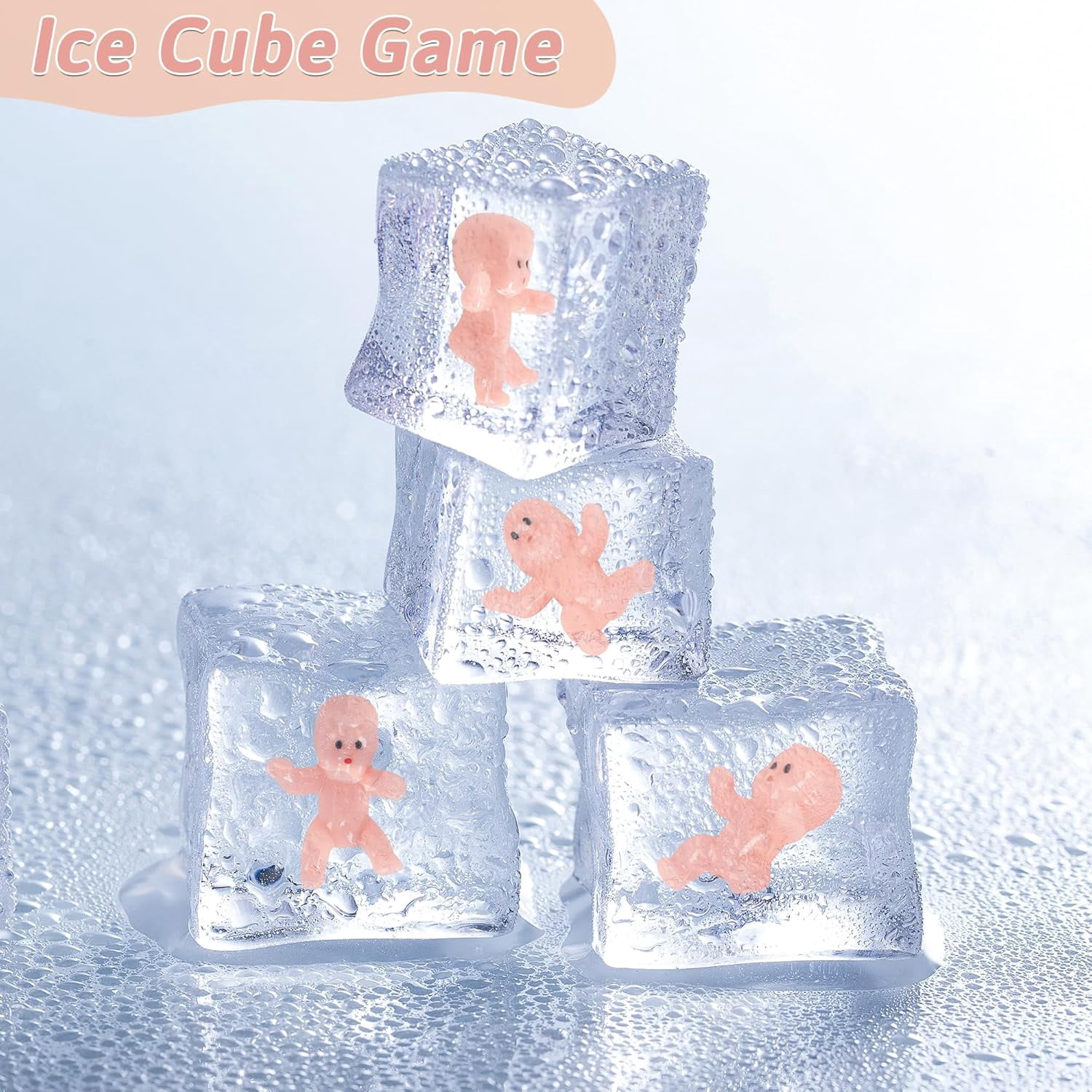 120 PCS Plastic Babies for Games, 1 Inch Bulk Mini Babies Tiny Babies for King Cake Babies Ice Cube Game, Small Plastic Babies for My Water Broke Baby Shower Decorations