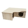 thumbnail image 2 of Cheer.US Natural Wood Multi-Room Hamster Hideout for Small Animal, Gerbils Chamber Hut with Ladder Habitats Decor for Dwarf Syrian Hamsters Mice and Other Small Pets, 2 of 7