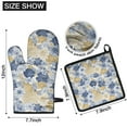 thumbnail image 6 of Pioneer Flower Kitchen Oven Mitt and Pot Holder Sets 2 Pcs for Baking, Cooking and Grilling, Heat Resistant Up To 392 °F, 6 of 7