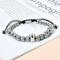 thumbnail image 6 of To My Man - Straighten Your Crown Bracelet Gift Set, To My Man Bracelet Adjustable Bead Stainless steel Crown Bracelets Boyfriend Anniversary Birthday Christmas Fathers Gifts for Men, 6 of 6