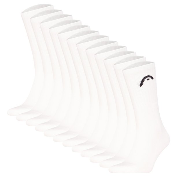 HEAD Calcetines unisex, paquete de 12 - All Sport Training Crew, calcetines deportivos, logotipo Blanco 39-42