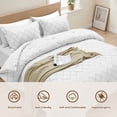 thumbnail image 3 of Vccoem 7-Piece Queen Comforter Set Bed in a Bag - White Boho Tufted Luxury Bedding Set, Ultra Soft & Breathable All Season Comforter with Sheets & Pillowcases, 3 of 9