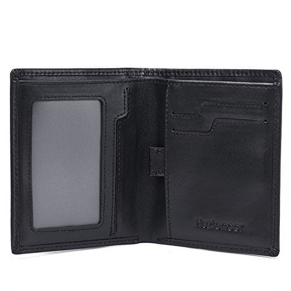 Huztencor Long Wallets for Men Leather RFID Blocking Bifold Wallet with  Zipper