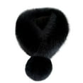 thumbnail image 4 of Outfmvch Scarf Necklace Fur Collar Scarf for Women Faux Fur Scarves Neck Shrug for Fall Winter Coat Dress Sheer Shawl Black One Size, 4 of 4